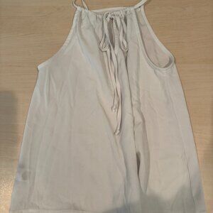 BP White High Neck Sleeveless Tank Top Self Tie Size X-Small